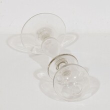 Collection of glass weaver oil lamps, France circa 1800-1900