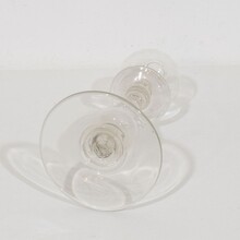 Collection of glass weaver oil lamps, France circa 1800-1900