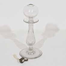 Collection of glass weaver oil lamps, France circa 1800-1900