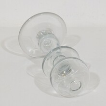 Collection of glass weaver oil lamps, France circa 1800-1900