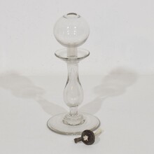 Collection of 3 glass weaver oil lamps, France circa 1800-1900