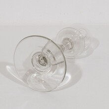 Collection of 3 glass weaver oil lamps, France circa 1800-1900