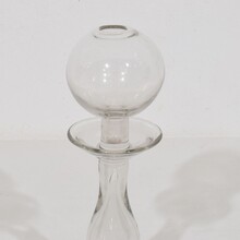 Collection of 3 glass weaver oil lamps, France circa 1800-1900
