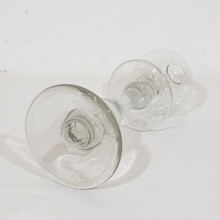 Collection of 3 glass weaver oil lamps, France circa 1800-1900