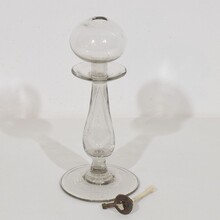 Collection of 3 glass weaver oil lamps, France circa 1800-1900