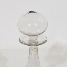 Collection of 3 glass weaver oil lamps, France circa 1800-1900