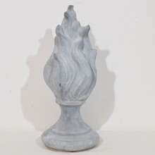 Collection of zinc flame roof finials, France circa 1850-1900