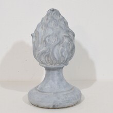 Collection of zinc flame roof finials, France circa 1850-1900