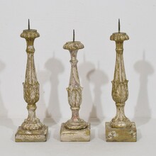 Collection of 3 neoclassical candleholders, Italy circa 1780-1800