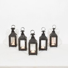 Collection of 5 metal lanterns, France circa 1850-1900