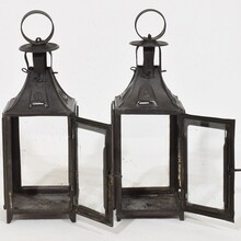 Collection of 5 metal lanterns, France circa 1850-1900