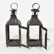 Collection of 5 metal lanterns, France circa 1850-1900