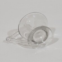 Couple glass weaver oil lamps, France circa 1800-1900