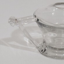 Couple glass weaver oil lamps, France circa 1800-1900