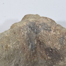 Gothic hand carved stone mortar with coat of arms, France circa 1550-1600