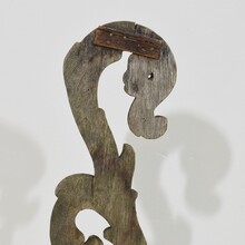 Hand carved oak curl ornament, France circa 1650-1750