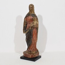 Baroque wooden Madonna with Child, France circa 1600-1700