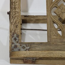 Carved wooden folding lectern in gothic style, France circa 1600-1700