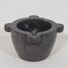 Black marble mortar, France circa 1750-1850