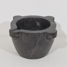 Black marble mortar, France circa 1750-1850