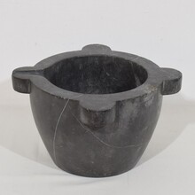 Black marble mortar, France circa 1750-1850