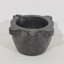 Black marble mortar, France circa 1750-1850