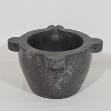 Black marble mortar, France circa 1750-1850