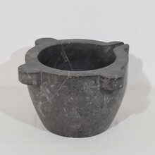 Black marble mortar, France circa 1750-1850