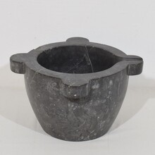 Black marble mortar, France circa 1750-1850