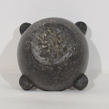 Black marble mortar, France circa 1750-1850