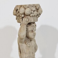 Hand carved oak caryatid figure, France circa 1750