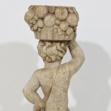 Hand carved oak caryatid figure, France circa 1750