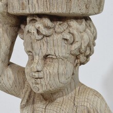 Hand carved oak caryatid figure, France circa 1750