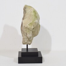 Carved stone head fragment, France circa 1750