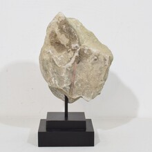 Carved stone head fragment, France circa 1750