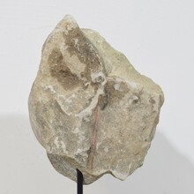 Carved stone head fragment, France circa 1750