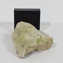 Carved stone head fragment, France circa 1750