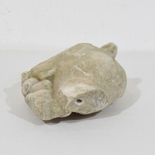 Carved stone head fragment, France circa 1750