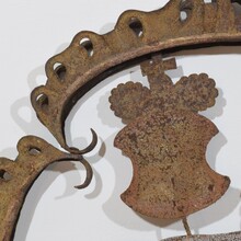 Forged iron folk art baroque tavern sign, France circa 1750