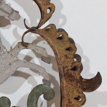 Forged iron folk art baroque tavern sign, France circa 1750