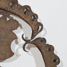 Forged iron folk art baroque tavern sign, France circa 1750