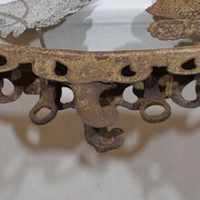 Forged iron folk art baroque tavern sign, France circa 1750