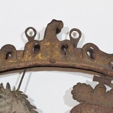 Forged iron folk art baroque tavern sign, France circa 1750