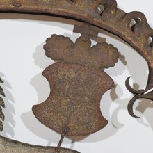 Forged iron folk art baroque tavern sign, France circa 1750