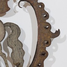 Forged iron folk art baroque tavern sign, France circa 1750