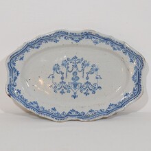 Glazed earthenware Rouen platter, France circa 1750