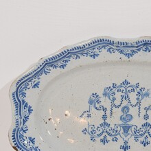 Glazed earthenware Rouen platter, France circa 1750