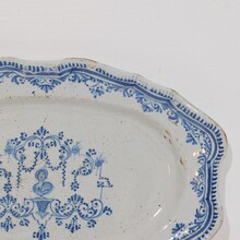 Glazed earthenware Rouen platter, France circa 1750