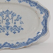 Glazed earthenware Rouen platter, France circa 1750