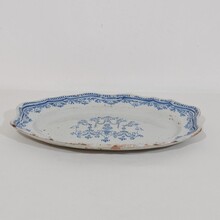 Glazed earthenware Rouen platter, France circa 1750